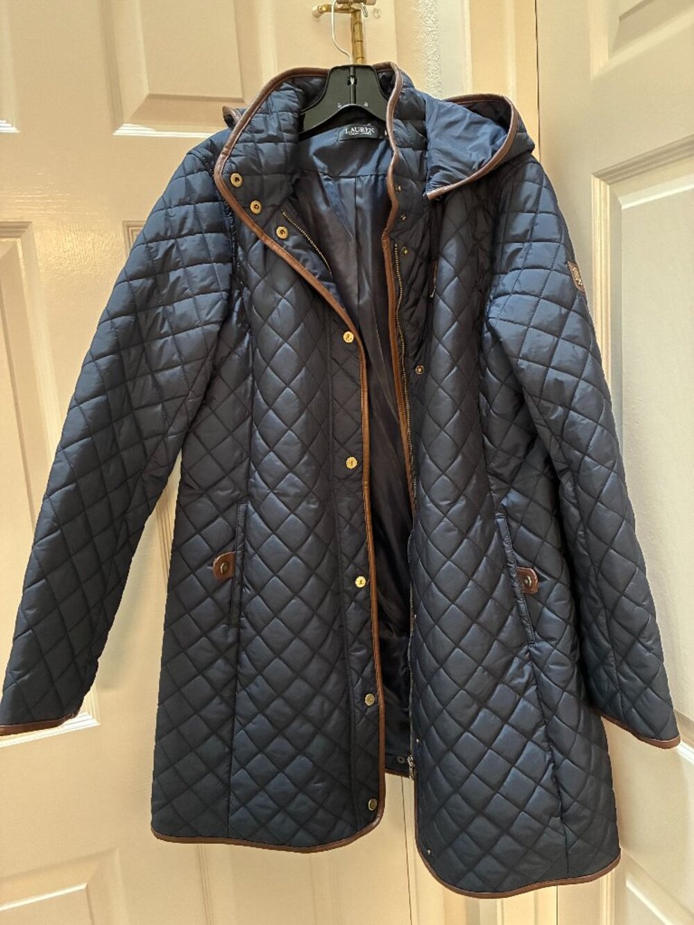 Ralph Lauren Diamond Quilted Coat L